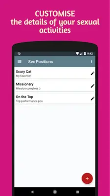 S*x Tracker Logger Calendar, C android App screenshot 3